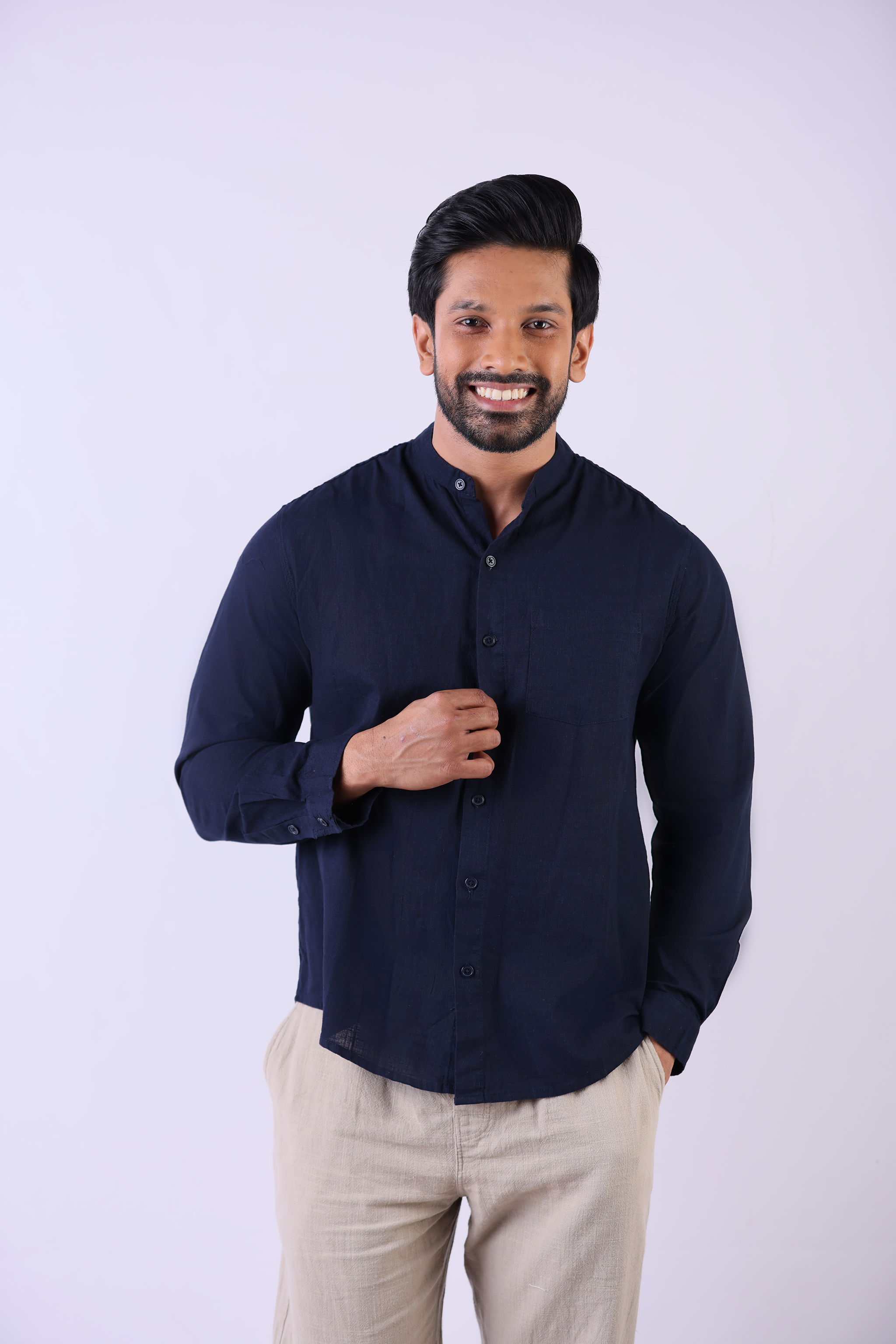 Sapphire Linen Shirt