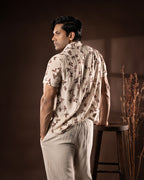 Floral detail short sleeve shirt