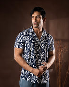 Hatch Detail Short Sleeve Shirt