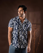 Hatch Detail Short Sleeve Shirt