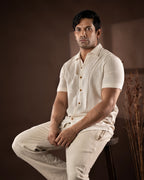 Cream Striped Shirt