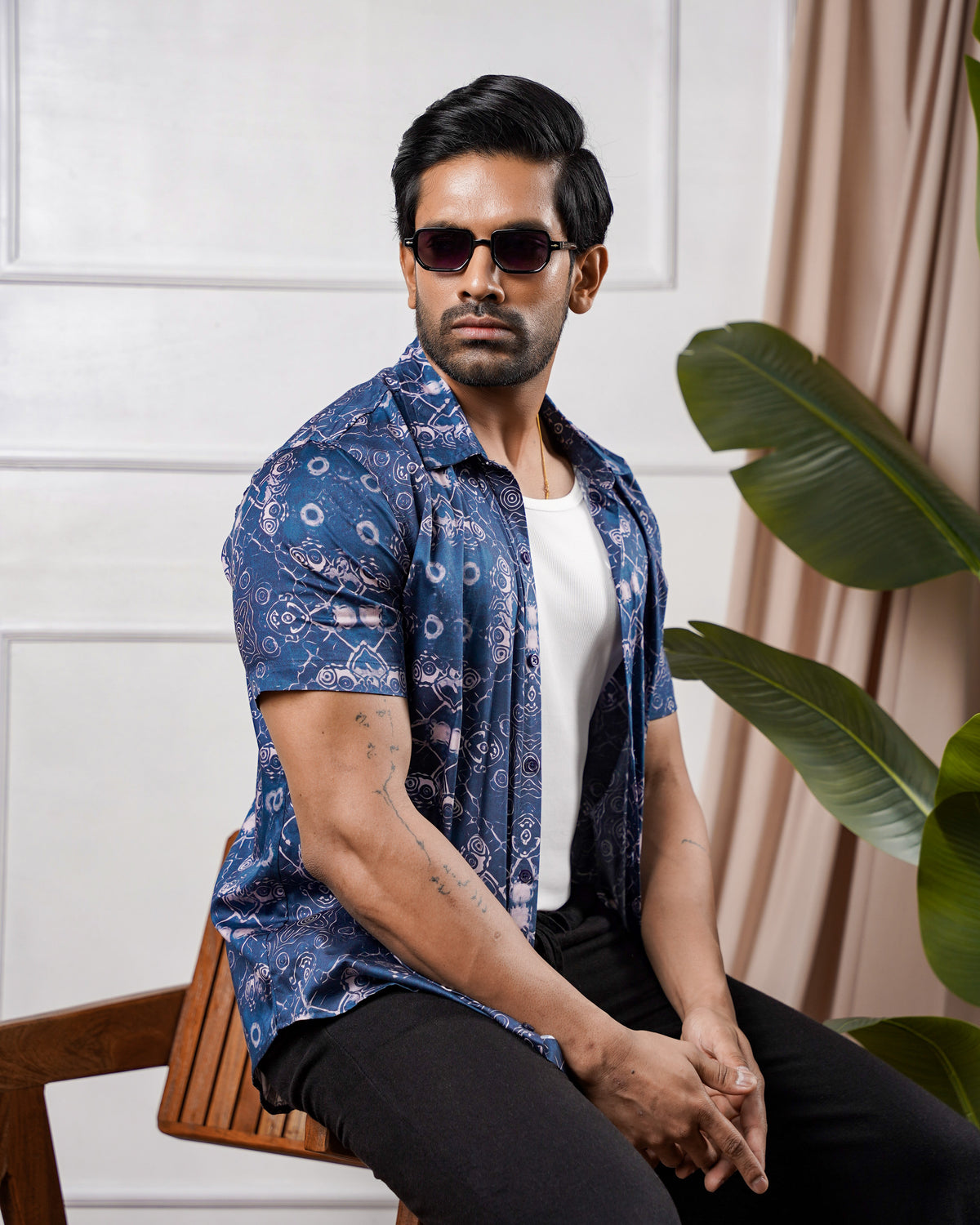 Reviera Blue Print Shirt