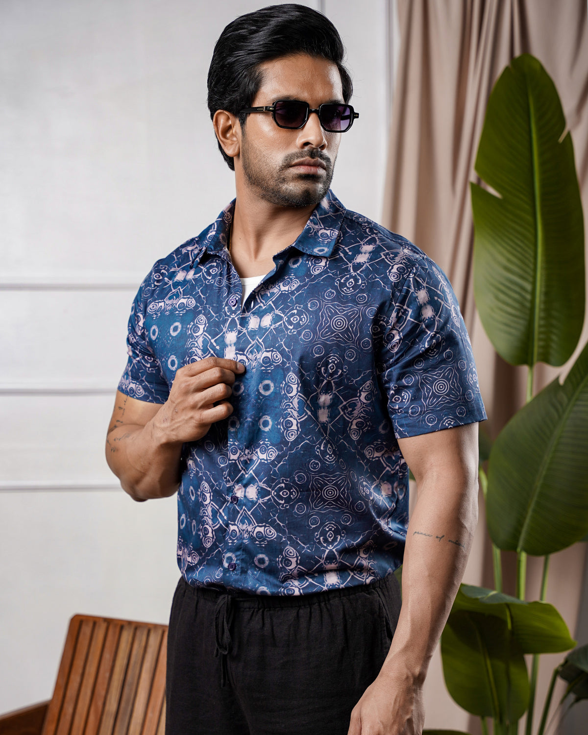 Reviera Blue Print Shirt